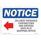 Signmission Sign, 7" H, Rigid Plastic, Delivery Entrance Contractors Sign, Landscape, L-10966 OS-NS-P-710-L-10966 - alternate 1
